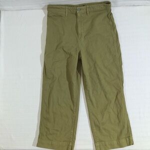 Quince Organic Stretch Cotton Chino Cropped Wide Leg Pants Womens Size 31